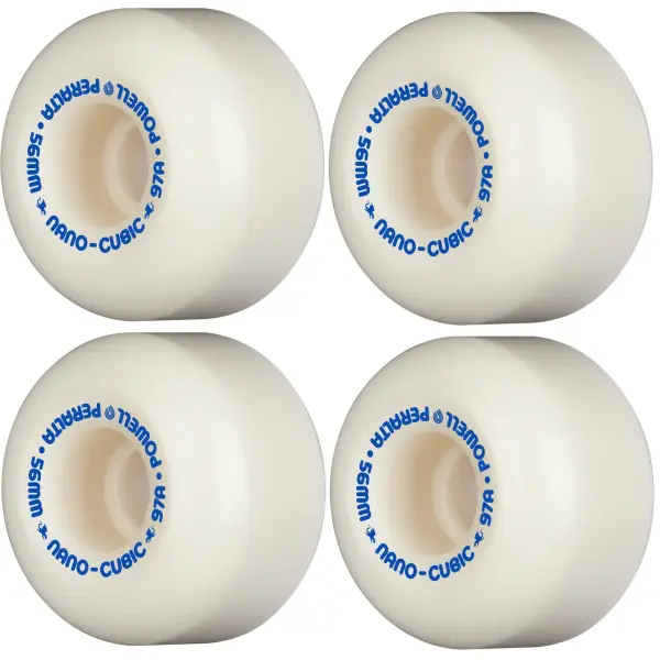 Skateboard Rollen Powell Peralta Nano-Cubic 97A (56mm - Weiß)