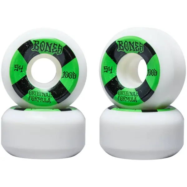 Skateboard Rollen Bones 100's OG Formula V5 4 Stk. (54mm - Grün)