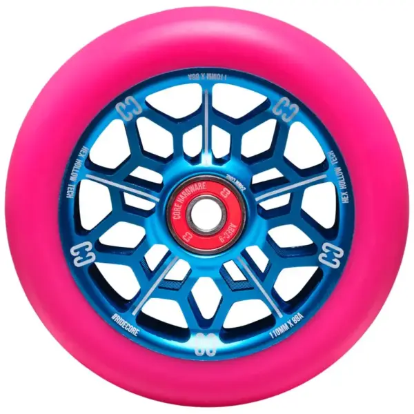 Stunt Scooter Rolle CORE Hex Hollow (110mm - Pink/Blau)