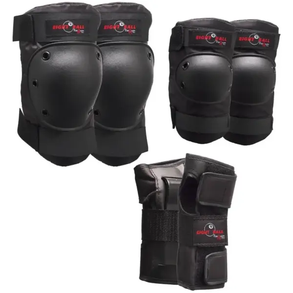 Protektoren Set Eight Ball (M/L - Schwarz)