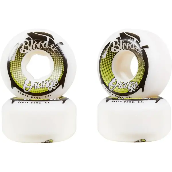 Cruiser Rollen Blood Orange Street Raw Conical 4 Stk. (55mm - Weiß/Grün)