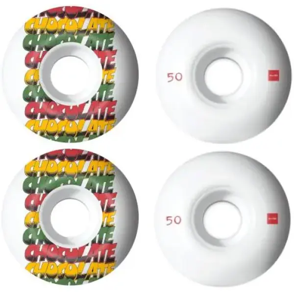Skateboard Rollen Chocolate Sound System 99A 4 Stk. (50mm - Grün/Rot/Gelb)
