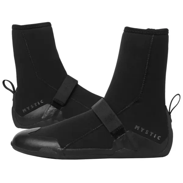 Mystic Ease 5mm Chaussons de Surf Néoprène à Bout Rond (Noir - 46)