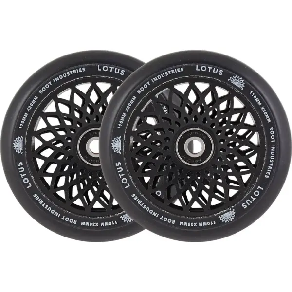 Roues Trottinette Freestyle Root Lotus Dual Wide Pack de 2 (110mm - Noir)