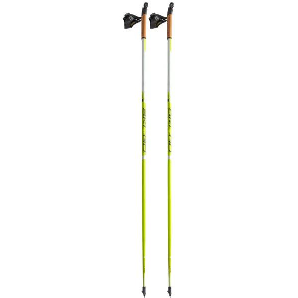Bâtons Ski Roue Skigo 50% Carbon 2.0 BOA (140cm - Jaune)