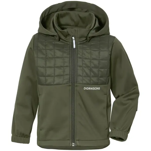 Veste Didriksons Briska Enfants Softshell (110 - Deep Green)