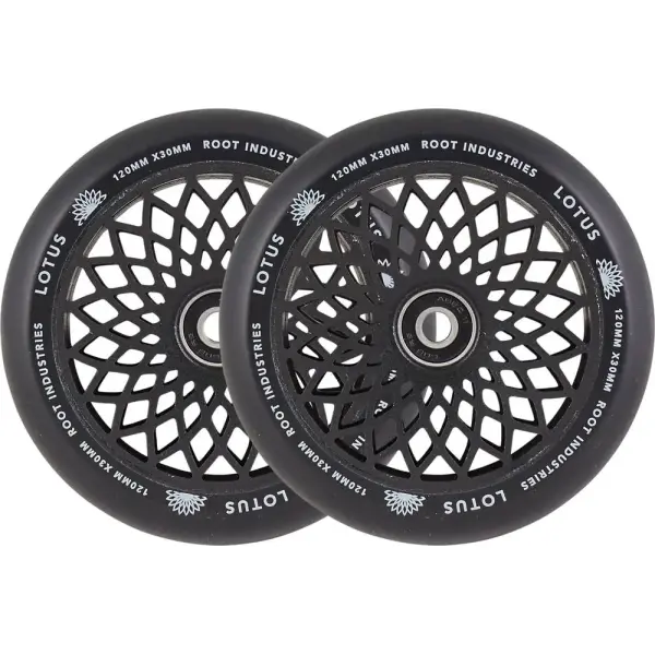 Roues Trottinette Freestyle Root Lotus Dual Wide Pack de 2 (120mm - Noir)
