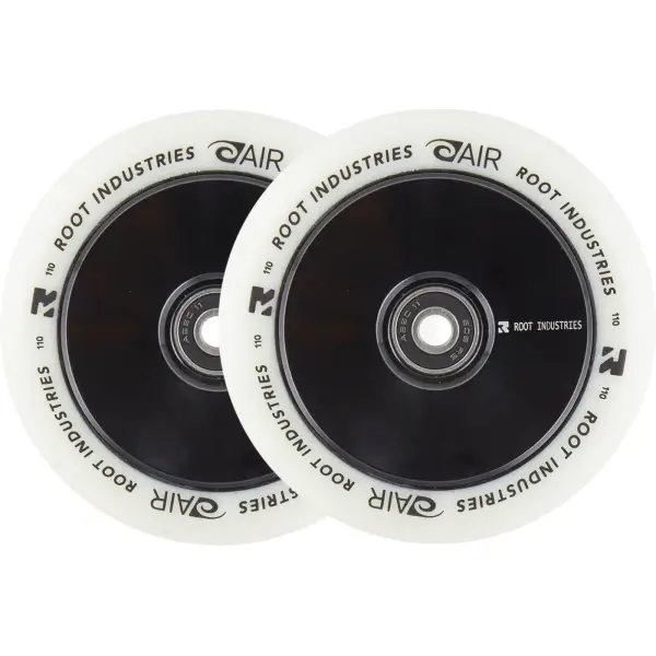 Roues Trottinette Freestyle Pack de 2 Root Air Blanc (110mm - Noir)