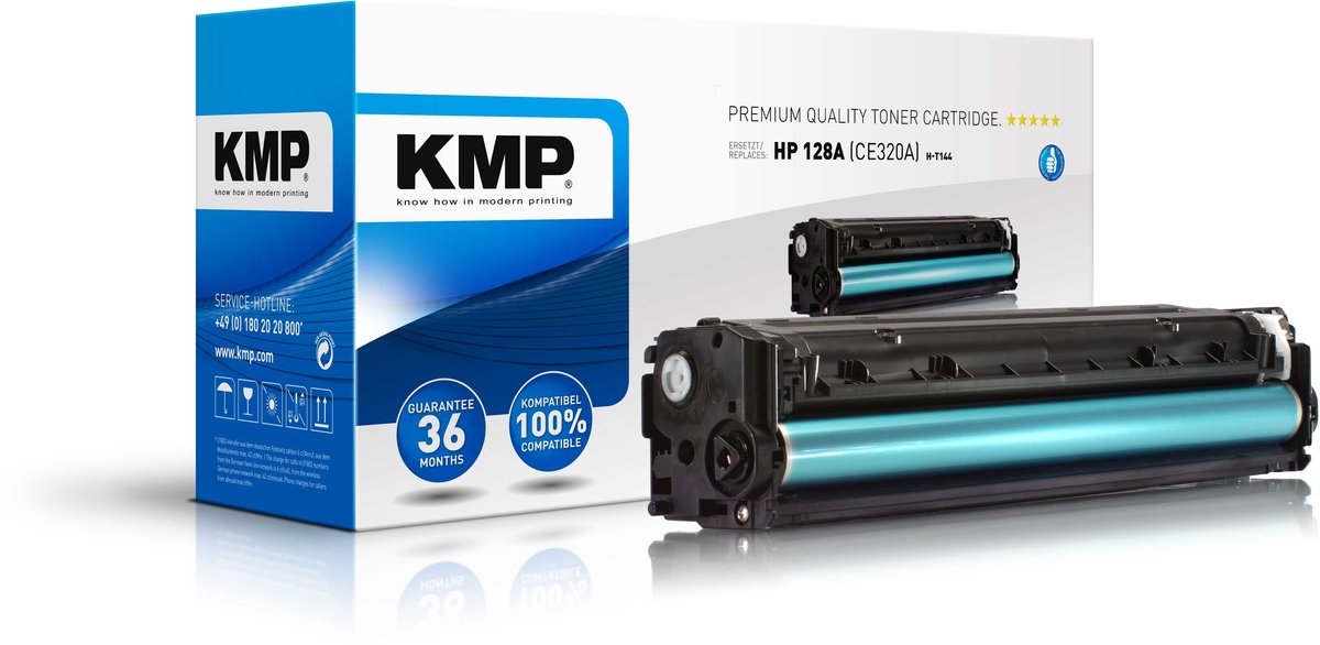 KMP Toner sostituisce HP 128A, CE320A Compatibile Nero 2000 pagine H-T144 1227,0000