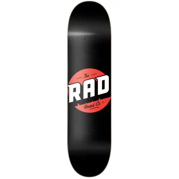 Tavola Skateboard RAD Solid Logo (8" - Nero/Rosso)