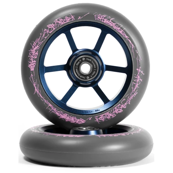 Ruote Monopattino North Oliver Sekel Pacco da 2 (110mm - Blu)