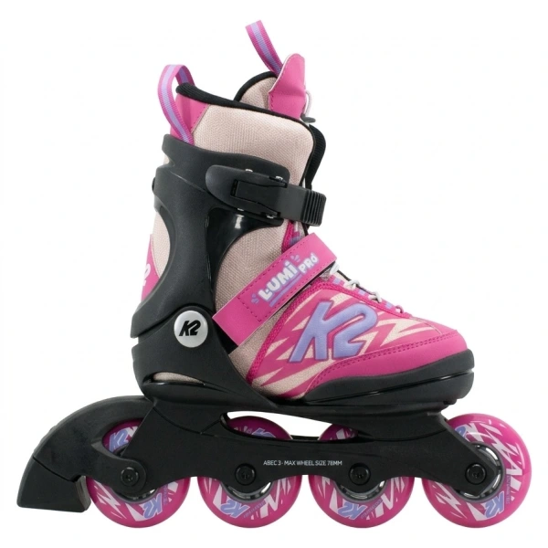 Pattini In Linea Bambina K2 Lumi Pro (Rosa - 35-40)
