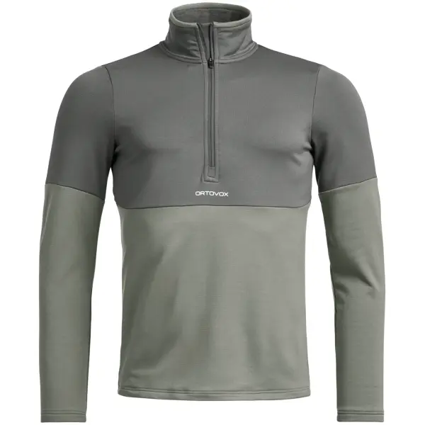 Couche Intermédiaire Ski Ortovox Fleexe Light Zip Neck (S - Green Sage)