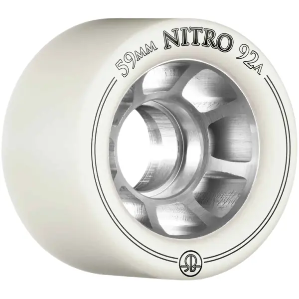 Roller Derby Rollerbones 59mm Nitro Ruote Pacco da 8 (Bianco - 94A)