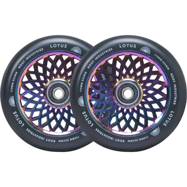 Ruote Monopattino Root Lotus Pacco da 2 (110mm - Rocket Fuel/Black)