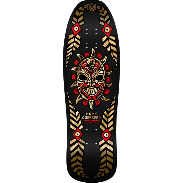 Tavola Skateboard Powell Peralta Nicky Guerrero Mask (10" - Gold Foil)