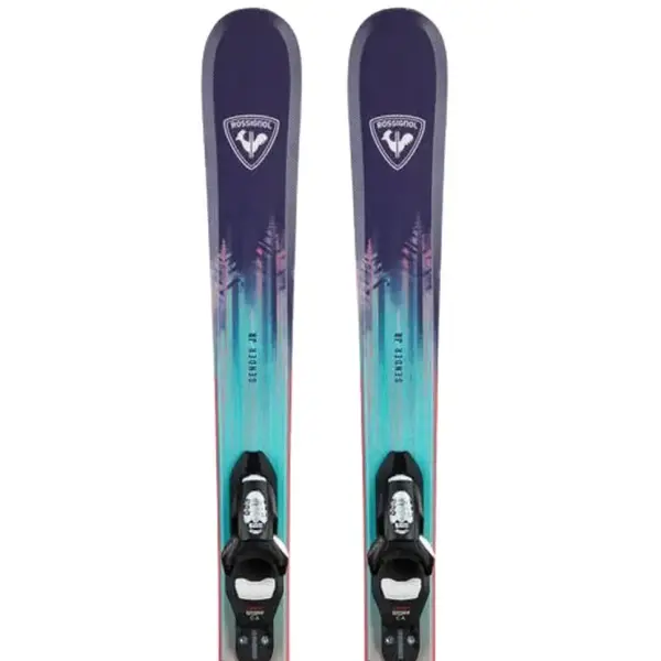 Sci Bambini Rossignol Sender JR + Kid4 Attacchi (104cm - Viola)