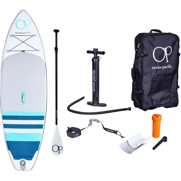 Ocean Pacific Sunset All Round 9'6 SUP Gonfiabile (Bianco/Grigio/Verde acqua)
