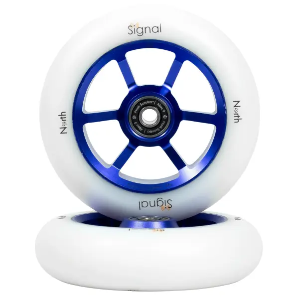 Ruote Monopattino North Signal Pacco da 2 (115mm - Violet / White)