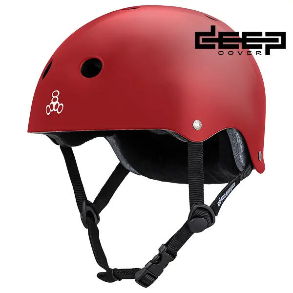 Casco Triple Eight Deep Cover (S-M - Red Glossy)