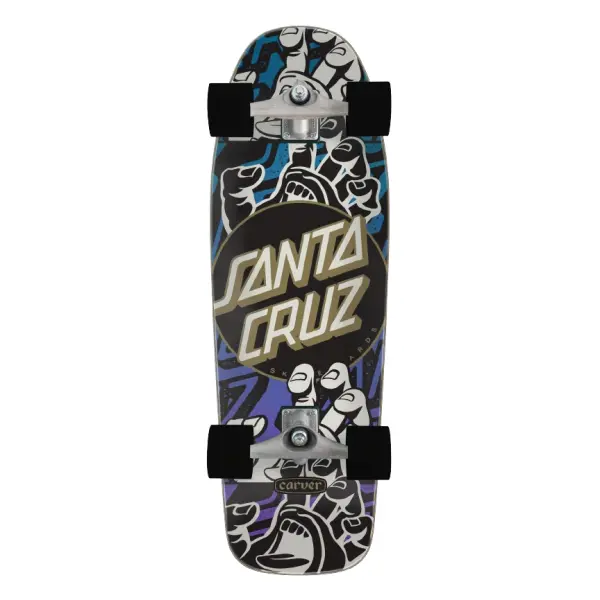 Cruiser Skateboard Santa Cruz 80s Rider Handled Dot (30.25" - Nero)