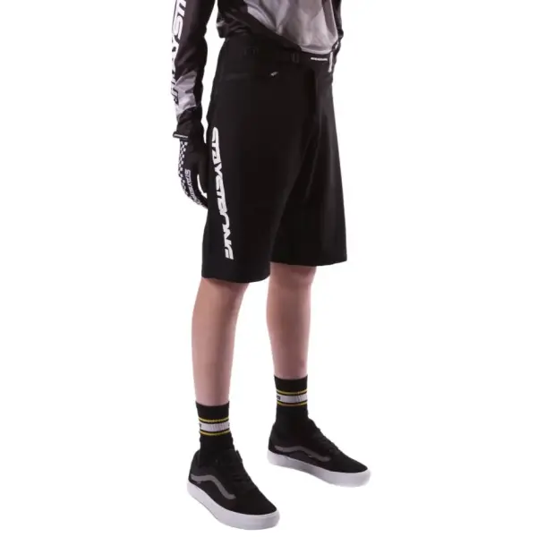Stay Strong V2 BMX Race Shorts (34 - Nero/Bianco)