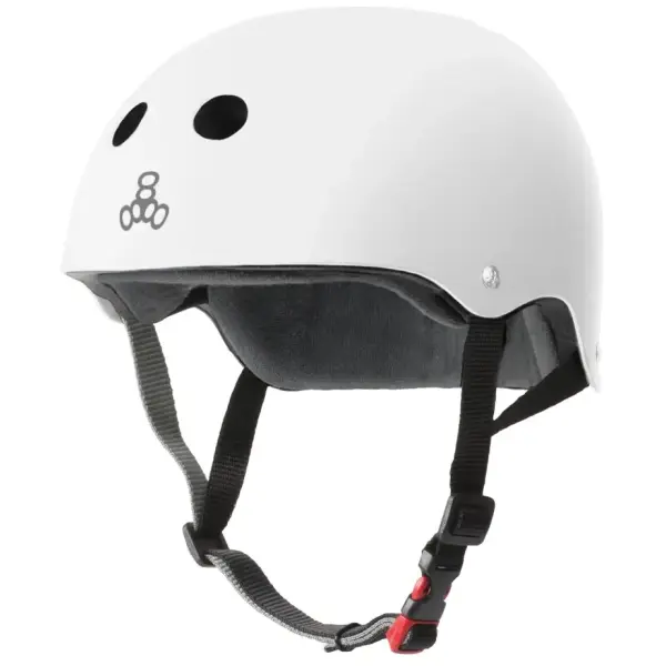 Casco Triple Eight Certified Sweatsaver Skateboard (XL-XXL - White Mat)