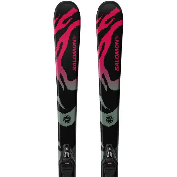 Esquís Niños Salomon Qst S + C5 GW (100cm - Negro)