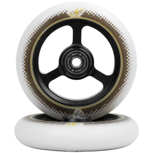 Ruote Monopattino North Index Pacco da 2 (115mm - Black/White)