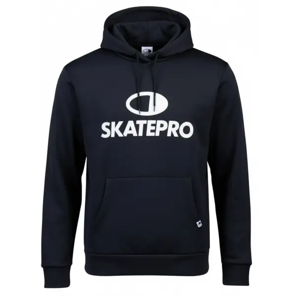 SkatePro Tech Felpa con cappuccio (M - Nero)