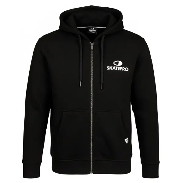 SkatePro Junior Zip Felpa con cappuccio (11-12 - Nero)