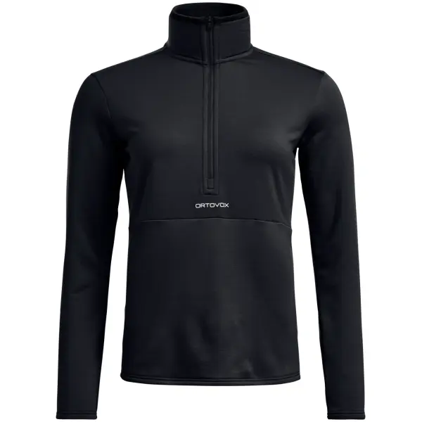Strato Intermedio Sci Ortovox Fleece Light Zip Neck W (XS - Black Raven)