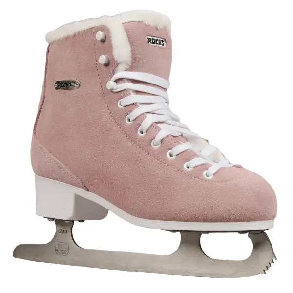 Pattini Ghiaccio Artistico Roces Suede Eco-Fur (Suede Pink - 37)