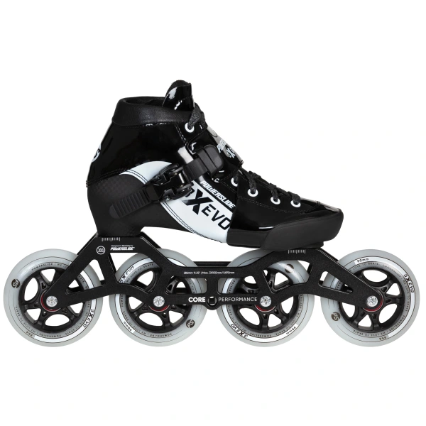 Powerslide 3X Evo Ajustable Inline Patines de Velocidad Niños (Black - 34-37)
