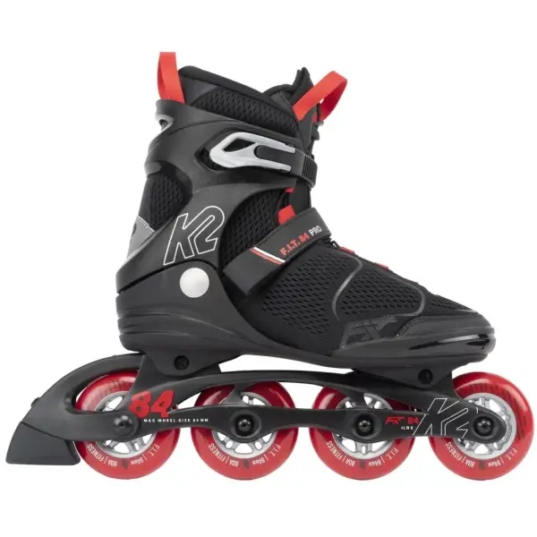 Patines En Linea K2 F.I.T 84 Pro (Negro/Rojo - 42)
