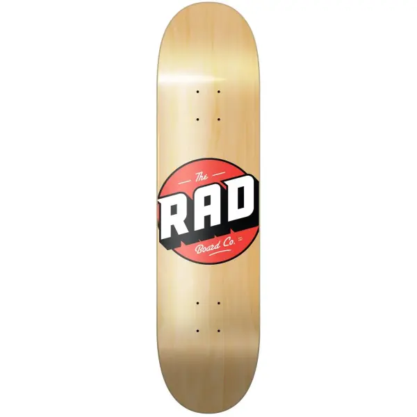 Tabla Skateboard RAD Solid Logo (8" - Natural Maple)