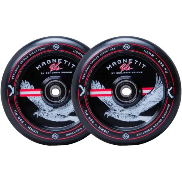 Ruedas Patinete Striker Bgseakk Magnetit 2 Piezas (110mm - Negro)