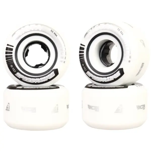 Ricta Speedrings 99A Wide Ruedas Skateboard 4-Paquete (53mm - Blanco/Negro/Gris)