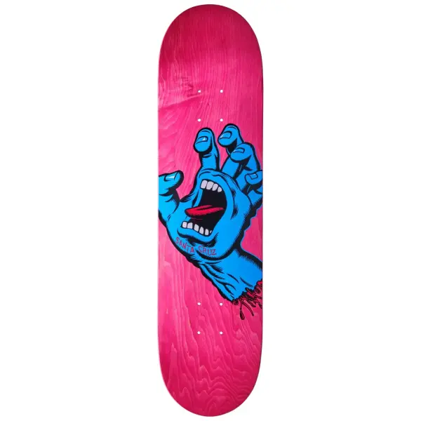 Tabla Skateboard Santa Cruz Screaming Hand (7.8" - Rosa)