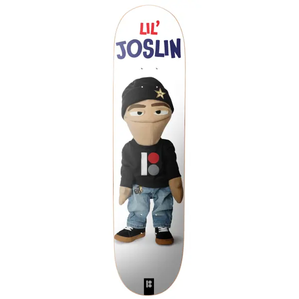 Tabla Skateboard Plan B Lil Buddies (8" - Blanco/Negro/Amarillo)