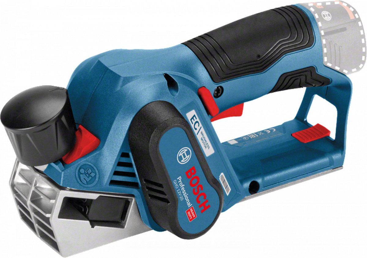 Bosch Professional GHO 12V-20 Pialla a batteria senza batteria Larghezza tavola: 56 mm 12 V Profondità di battuta (max.): 17 mm