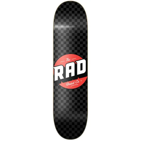 Tabla Skateboard RAD Checker (8.25" - Negro/Gris)