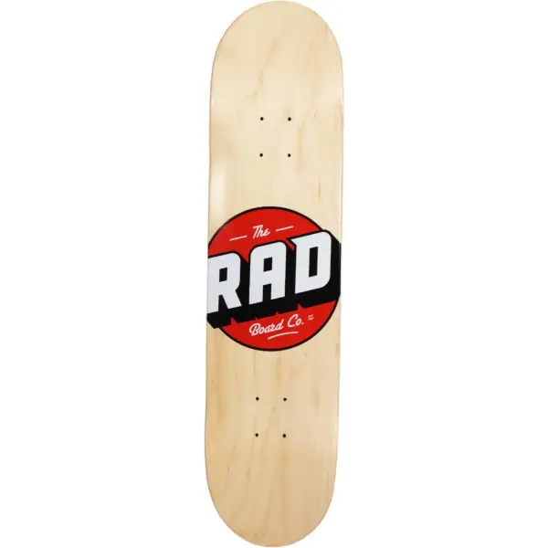 Tabla Skateboard RAD Solid Logo (7.75" - Natural Maple)