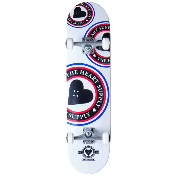 Skateboard Completo Heart Supply Orbit Logo (8" - Blanco/Negro/Azul)