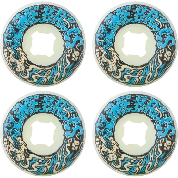 Slime Balls Vomit Mini II 97A Ruedas Skateboard 4-Paquete (53mm - Blanco/Azul)