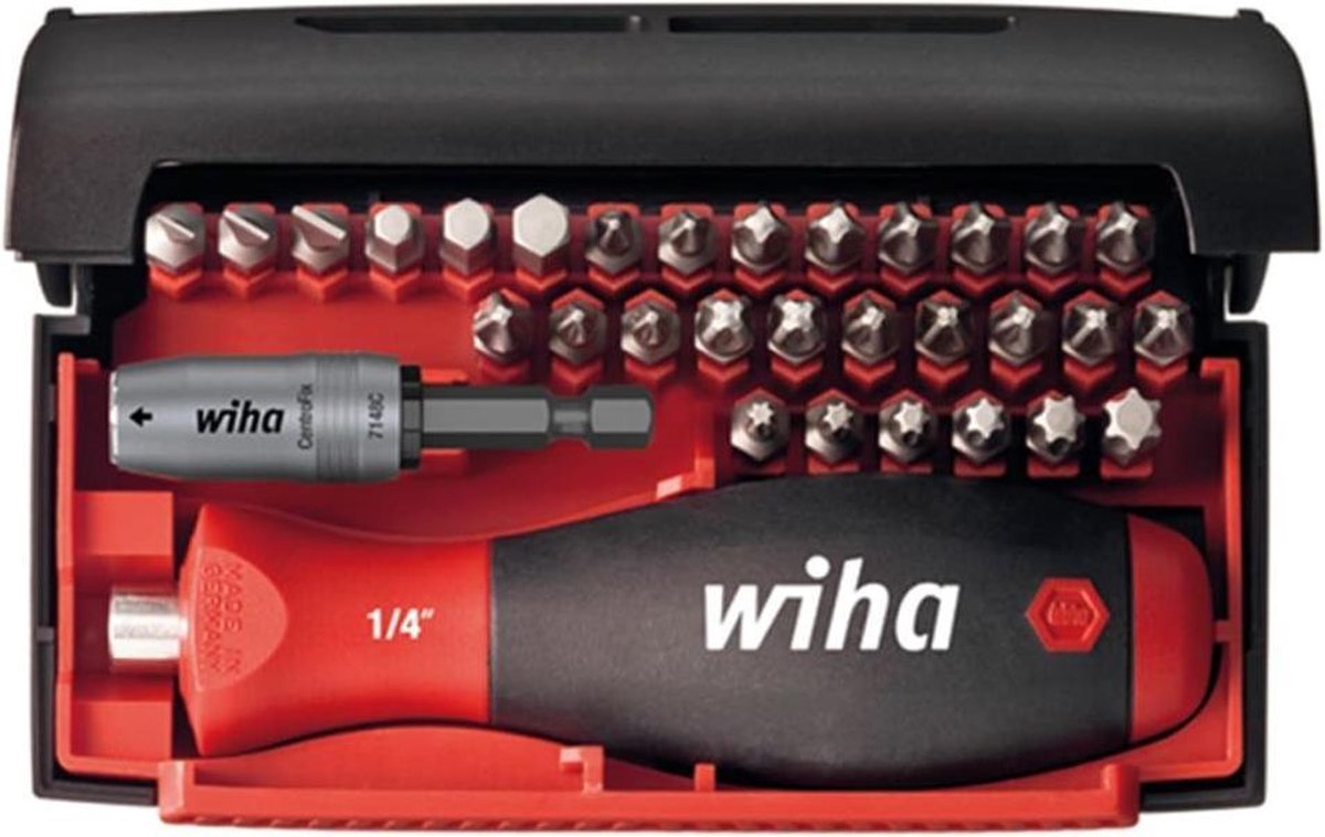 Wiha 34686 34686 Kit inserti 32 parti Taglio, Croce Phillips, Croce Pozidriv, Brugola interna, TORX interno