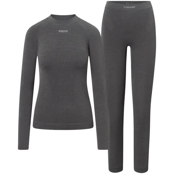 Ropa Térmica Viking Tende Base Layer Mujeres Juego (S - Gris)