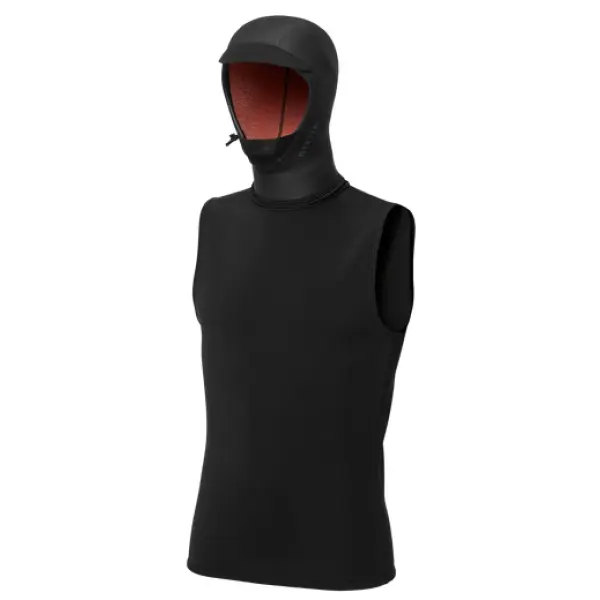 Mystic 3/2mm Hooded Neopreno Top (S - Negro)