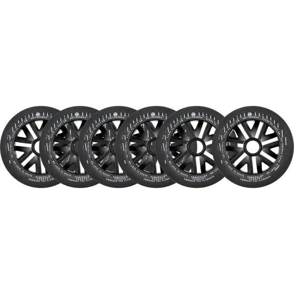 Ruedas Patines Powerslide Torrent Rain En Línea 6-Paquete (125mm - Negro)