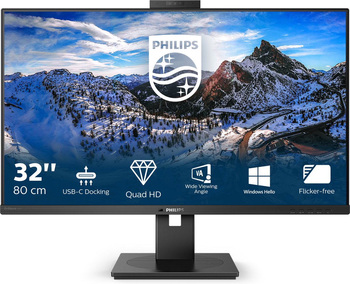 Philips 31,5 Ips QHD Usb-C Docking Monitor Ergonomico 326P1H/00